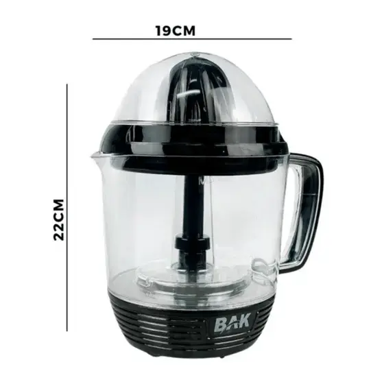 Espremedor De Frutas Laranja Limão Eletrico 2 Bicos Preto 1,2L Prático
