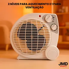 Aquecedor Elétrico Portátil Ventilador 4 Estágios 110v ou 220v