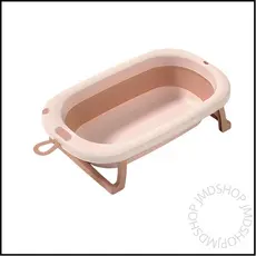 Banheira Silicone Retrátil Dobrável Baby Banheiro Banho Relaxante Salmão Azul Água