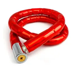 Cadeado de Moto com Corrente de Aço Reforçada Anti-Furto e 2 Chaves Tetra de Segurança