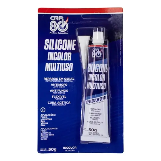 Silicone Automotivo Neutro Formador de Juntas Vedante Alta Temperatura Car 80 Incolor Junta Motor 85g