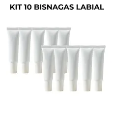 Kit 10 Bisnagas Plásticas 15ml Uso Cosmético com Aplicador e Tampa