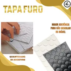 Tapa Furo Adesivo 12mm Cartela 50 Unidades Autocolante Moveis Tapa Parafuso Preto Texturizado Branco