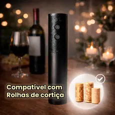 Saca Rolhas Elétrico Recarregável Ideal para Presentear