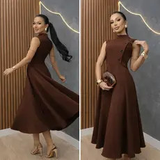 Vestido Mídi Feminino Elegante Alfaiataria Festa Cerimônia Aniversário Missas Congressos Evangélico*