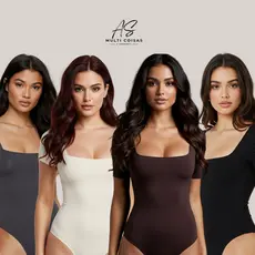 Kit 4 Body Manga Curta - Elegante Básica Tecido Suplex Casual Moderna Justa