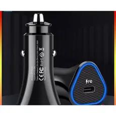adaptador de carro 25W carregamento rápido, contato sensível Tipo-C