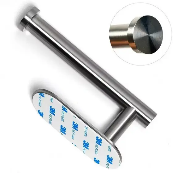 Porta Papel Higiênico Suporte Auto Adesivo Aço Inox Cromado Para Parede Banheiro