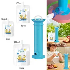 16 Pcs/Set Squeeze Food Maker Sacos Para Alimentos Caseiros Bebês Armazenamento Máquina De Embalagem De Suco Puree Pack Bolsas De Alimentação