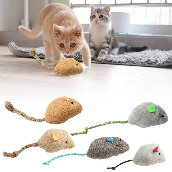 5 Pçs Interativo Pelúcia Rato E Gato Brinquedos Durável Resistente A Riscos Dentição Brinquedo Seguro Para O Jogo Intern