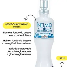 Desodorante Íntimo Unissex Algodão - Frescor e Eliminação de Odor Hot Flowers
