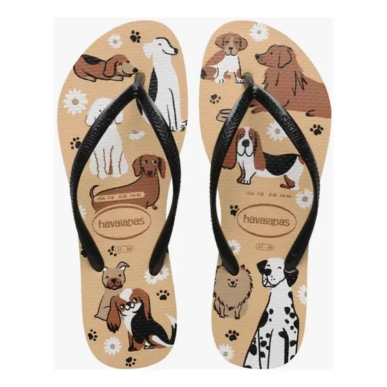 Chinelo Havaianas Slim Pets Animais Original Feminino Promoção -NF-