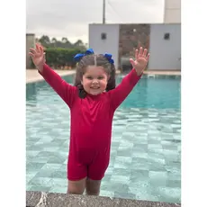 Body Bebê Proteção UV50+ Manga Longa Romper Moda Praia Piscina Proteção Solar