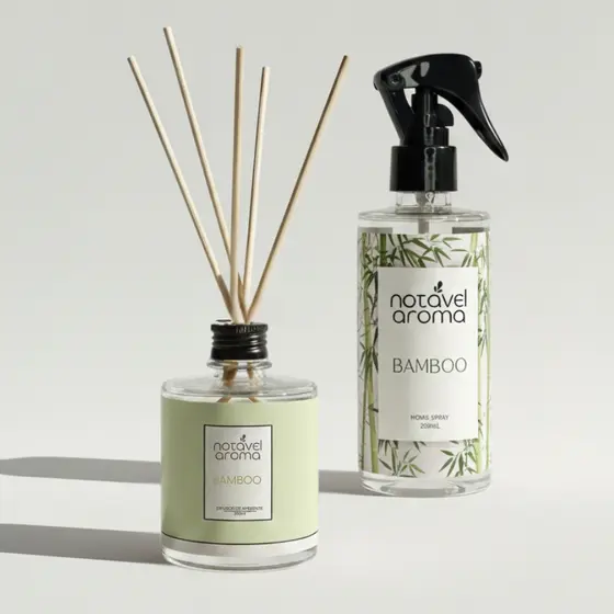Kit Difusor Varetas Home Spray Bamboo Presente Completo Notável Aroma