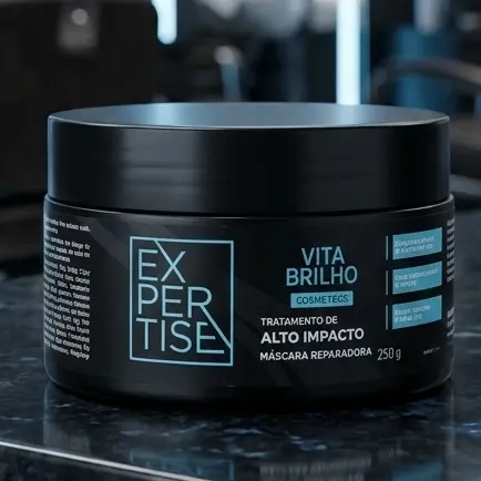 Máscara Capilar Alto Impacto 250g Vita Brilho Profissional Reparação, Nutrição e Hidratação Profunda