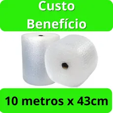 Bobina Plástico Bolha 43cmx10m Largura Alta Qualidade Proteção Ecommerce Mudanças