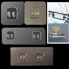 À Prova Dwaterproof Água Forte Adesivo Gancho Prateleira Para Banheiro Cozinha De Parede Rack Colando Parafuso Cabide