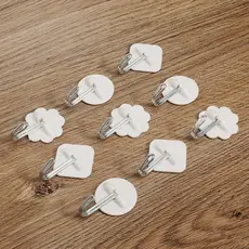 Ganchos De Parede Sem Perfuração Para Uso Em Cozinha E Dormitório , Montagem Adesiva , Suporte De Peso , Invisíveis Fins