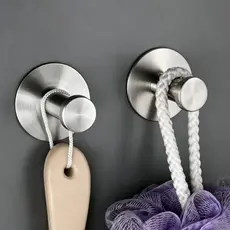 Gancho De Parede Autoadesivo Resistente , Toalha De Aço Inoxidável , Pendurado , Banheiro , Cozinha , Armazenamento , Ga