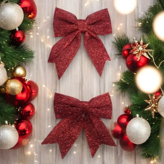 Enfeite Laço Presente Árvore de Natal Decoração Natalina