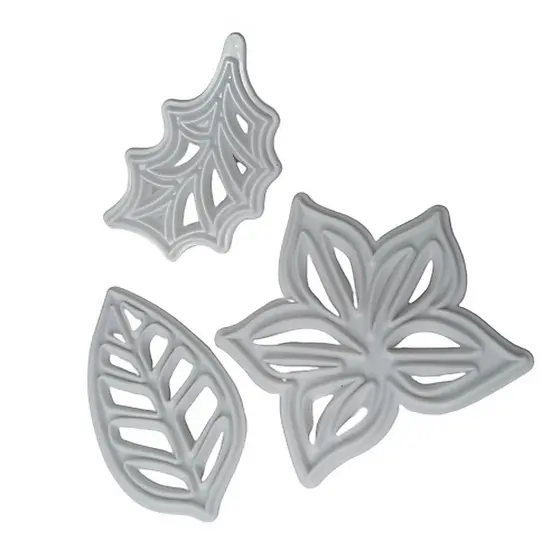 Kit Carimbo Marcador de Folhas para Massas 3 Peças - C4833 - C4713.