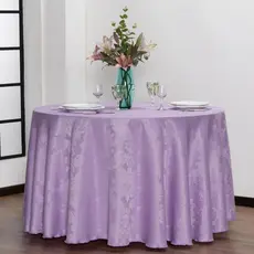 Jogo com 10 Toalhas de Mesa Redonda Jacar 2,70m Jacquard Elegante Festa Cozinha Buffet Restaurante