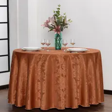 Jogo com 5 Toalhas de Mesa Redonda Jacar 2,00m Jacquard Elegante Festa Cozinha Buffet Restaurante