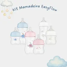 Kit 2 Mamadeiras Anticólica Bebê Easy Flow Buba Recém Nascido 120/270ml Bico Confortável Sedoso