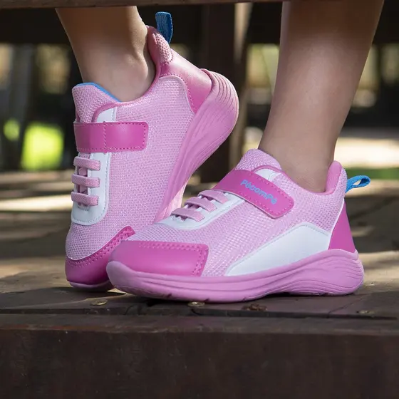 Tenis Infantil Menina Pe com Pe Modinha Conforto Leve Macio Rosinha