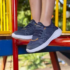 Tenis Infantil Menino Estiloso Moderno Passeio Conforto Casual Guty Runner Marinho
