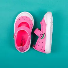 Sapatilha Infantil Pink Pé com Pé com Estampa de Melancia