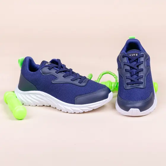 Tênis Infantil Esportivo Menino Vitz Conforto Respirável Solado Robusto Detalhe Vibrante