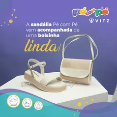 Sandália Infantil Menina Agata Flat Com Bolsa Lançamento