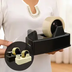 Suporte Aplicador De Mesa Bancada P/ Fita Durex Adesiva Larga 50mm Grande Dispensador Porta Fita