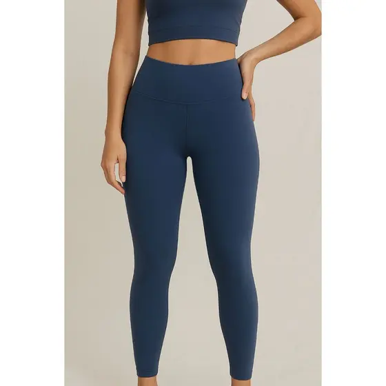 Calça Legging Feminina  Cintura Alta Academia Dia a Dia Preta Azul Cinza