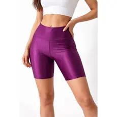 Shorts Fitness Cintura Alta 3D Poliamida Academia Preto Azul e fúcsia