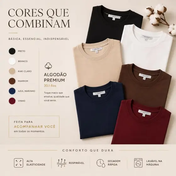 Blusinha Feminina T-Shirt Moda Casual Básica 100% Algodão Manga Curta Lisa Baby Look Justa