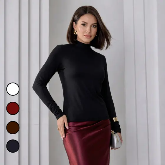 Blusa Feminina Manga Longa Viscolycra Segunda Pele Básica Inverno Cacharrel Confortável