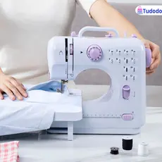 Mini Máquina de Costura Multifuncional para Uso Doméstico com 12 Padrões de Pontos - Bivolt
