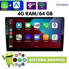 9 " 7 " 2 din 4 + 64gb android carro player tela de toque carplay & estéreo rádio wifi Bluetooth GPS