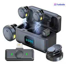 Microfone Sem Fio para Smartphone com Cancelamento de Ruído - iPhone/Android Type-C (Ideal para Vídeos, TikTok e Vlogs)