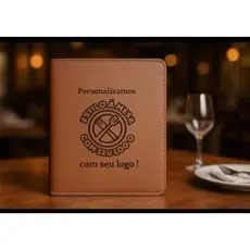 5 Porta Cardapios A4 Premium Para Seu Restaurante Com LOgo.
