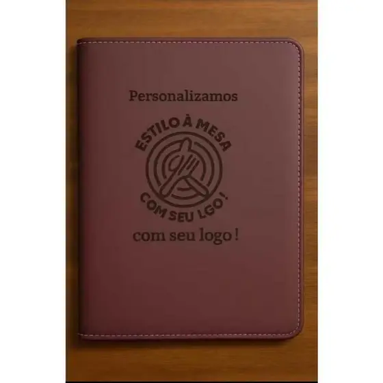 1 Porta Cardapios A4 Premium Para Seu Restaurante Com Logo.