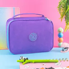 Estojo Organizador Escolar Grande Jumbo Masculino Feminino Box Liso Com Divisórias Elásticos