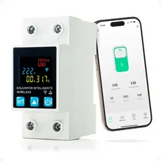 Interruptor Disjuntor 63A Inteligente Alexa Google Wifi P/ Quadro Eletrico Proteção Elétrica