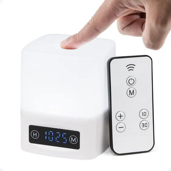 Abajur Quarto Luminária Com Controle Led De Mesa Criado Mudo Recarregável Touch Cabeceira De Quarto