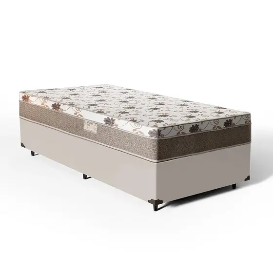 Cama Box com Colchão de Espuma D33 Ortopédico Pillow In Luna Solteiro 88cm