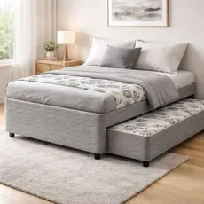 Cama Box com Colchão e Auxiliar de Espuma Unique Bicama Solteiro 88cm