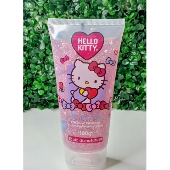 Hello Kitty Gel Glitter Corpo e Cabelos 180g Cia da Natureza Original