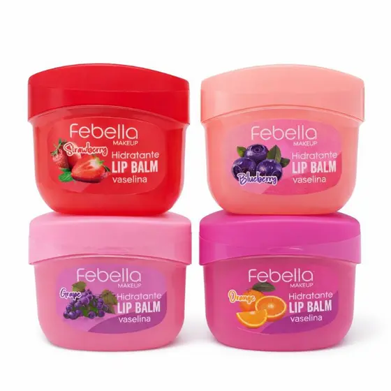 Lip Balm Hidratante Labial antiressecamento Frutas Febella